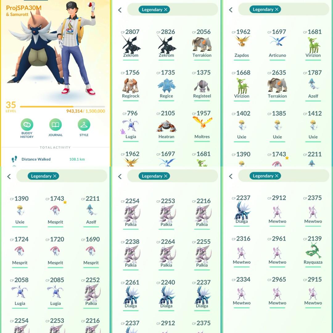 Pokemon Go Account Level 35 With Shiny Darkrai And 1390 Coins Video Gaming Video Games Others On Carousell