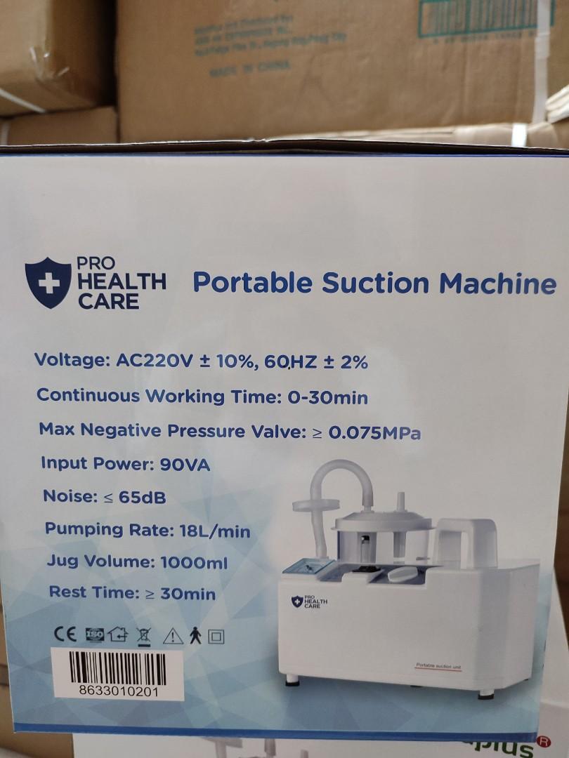 Portable Suction Machine (Pro Health Care), Health & Nutrition, Medical ...