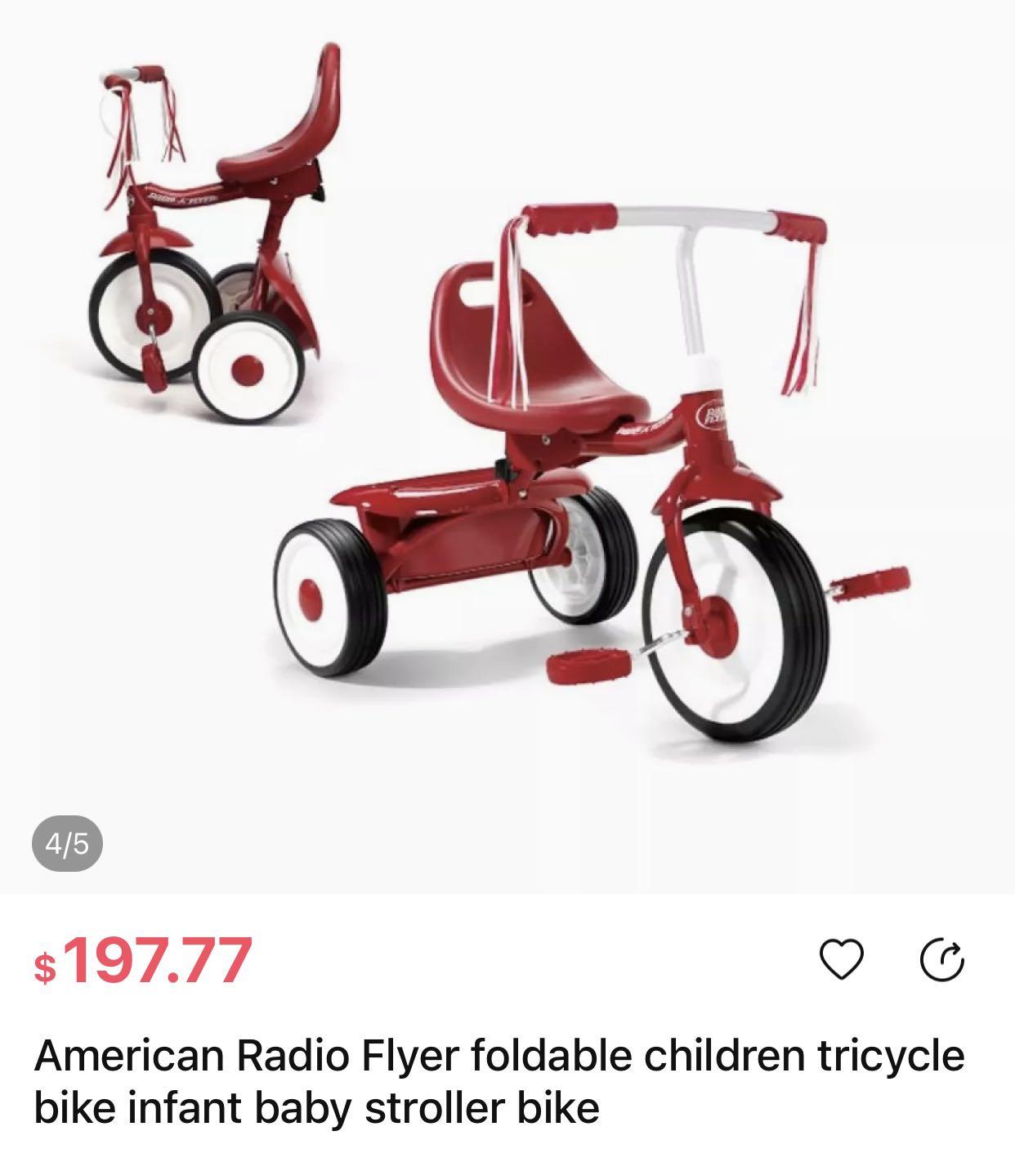 Radio flyer fold 2 go tricycle sales