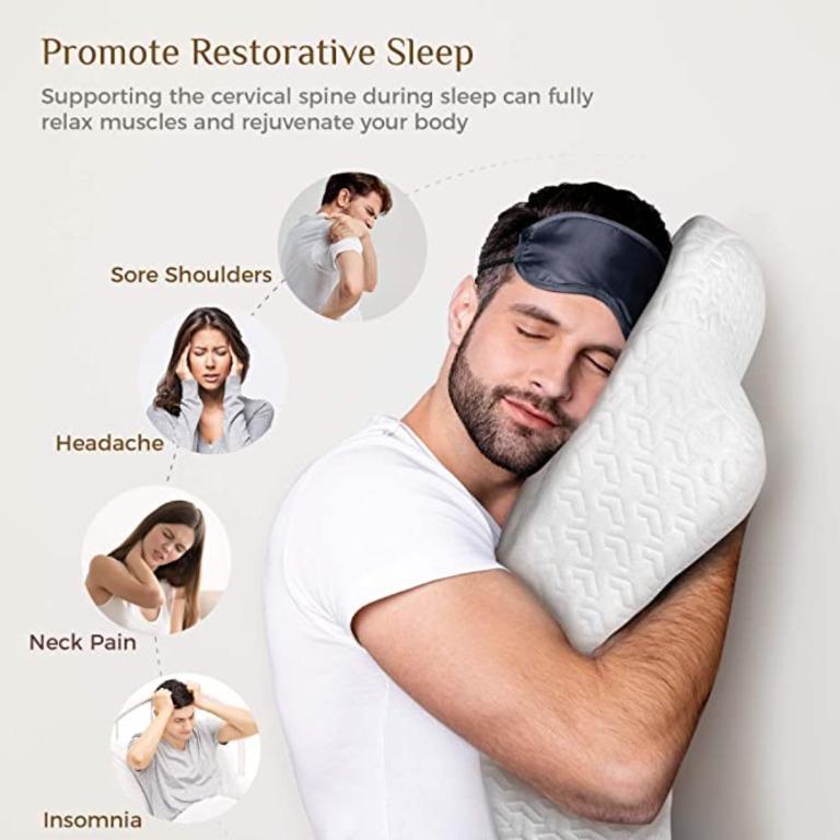 Sagino Cervical/Orthopedic Memory Foam Pillow, Furniture & Home Living