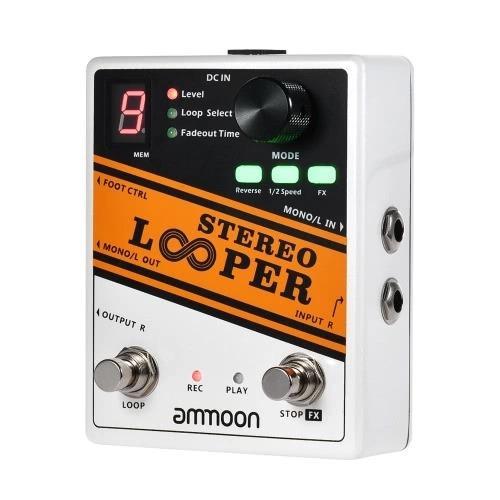 STEREO LOOPER Loop Record Guitar Effect Pedal 10 Independent Loops Max ...