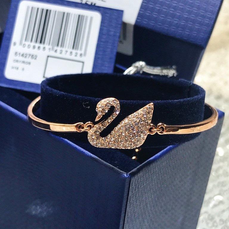 Swarovski swan bracelet rose gold outlet