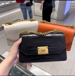 Tas Charles n keith croco bag import