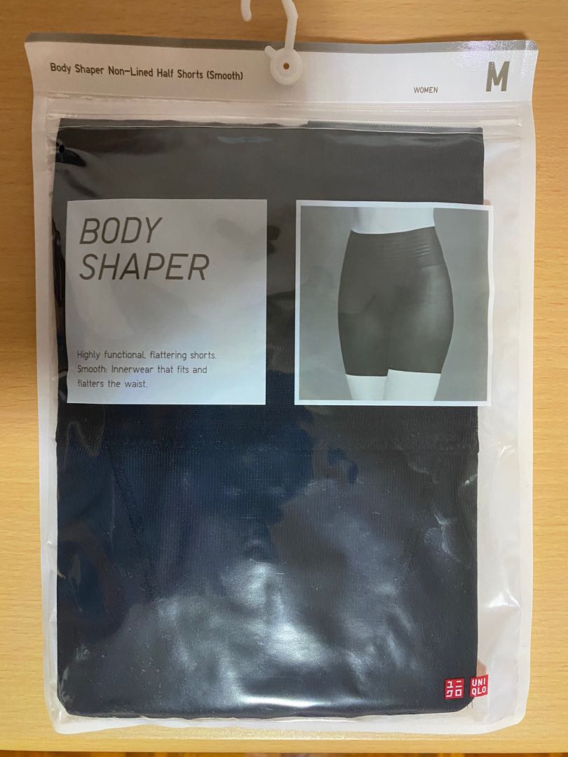 UNIQLO AIRism Body Shaper Non-Lined Half Shorts (Smooth) - XL, Black