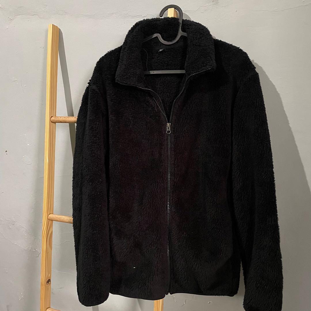 Uniqlo Fur Jacket Jaket Bulu Uniqlo Hitam Fesyen Pria Pakaian