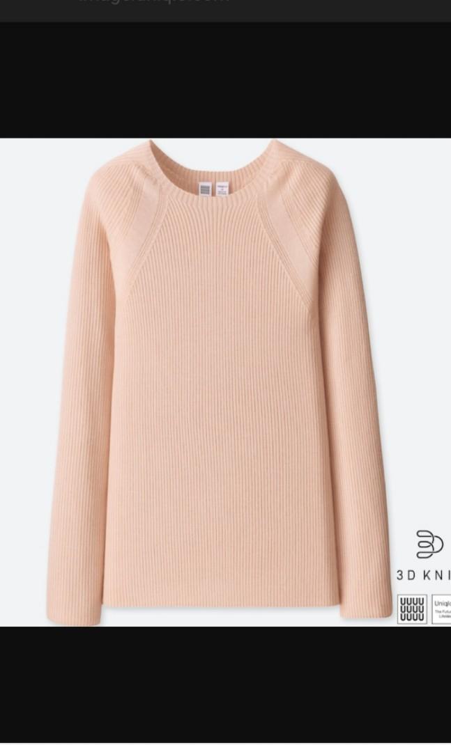 Women u 3d extra fine merino ribbed sweater best sale