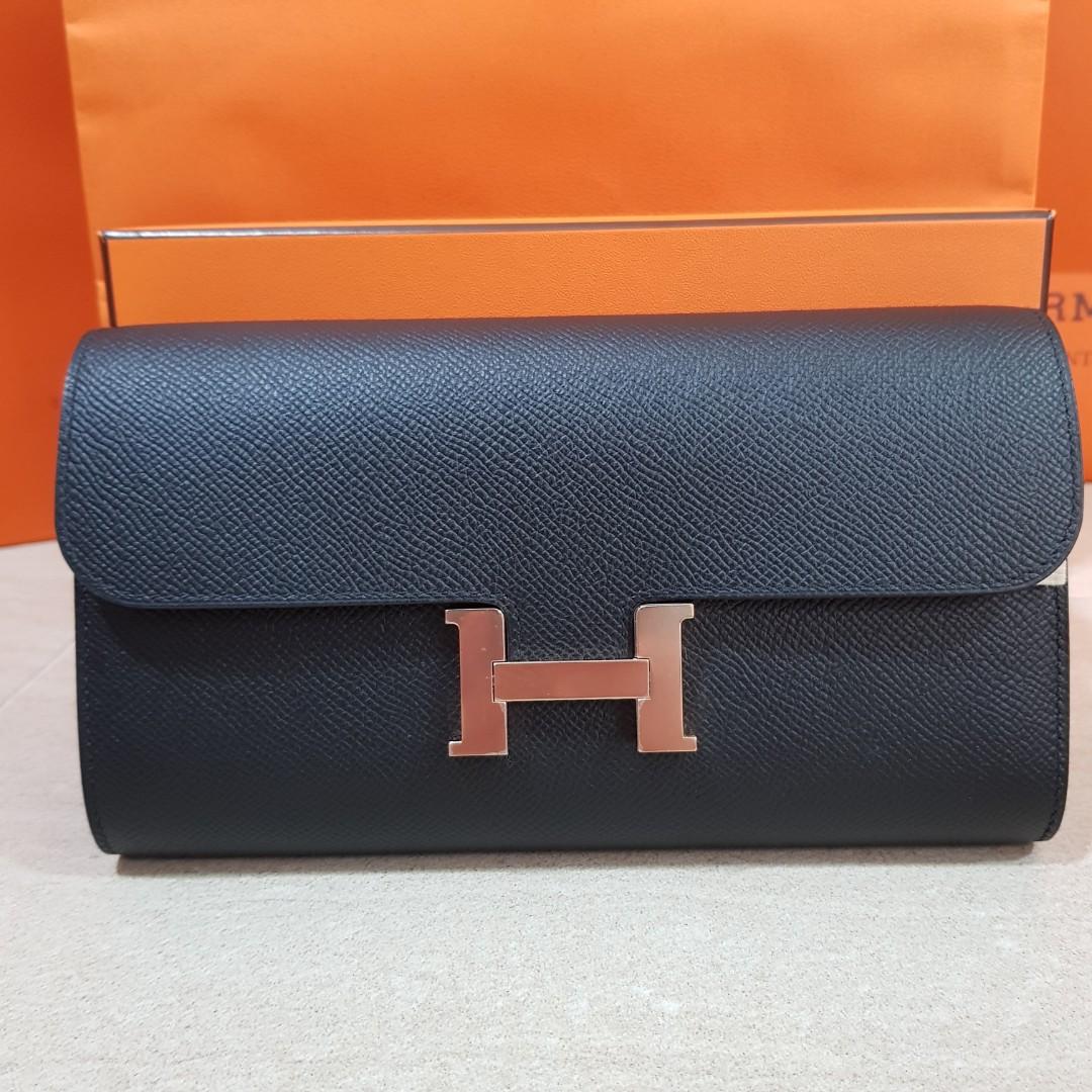 HERMES Epsom Constance Wallet To Go 5P Pink 1186846