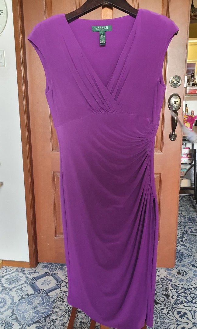 Ralph lauren purple lace dress best sale