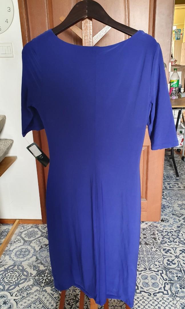 ralph lauren royal blue dress Lauren Ralph Lauren Womens Ruched Surplice Formal Dress Blue 2