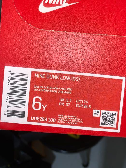 [US 6Y] nike dunk low chicago EMB NBA 75th anniversary, Men's Fashion