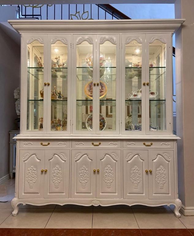 White china cabinet hot sale for sale