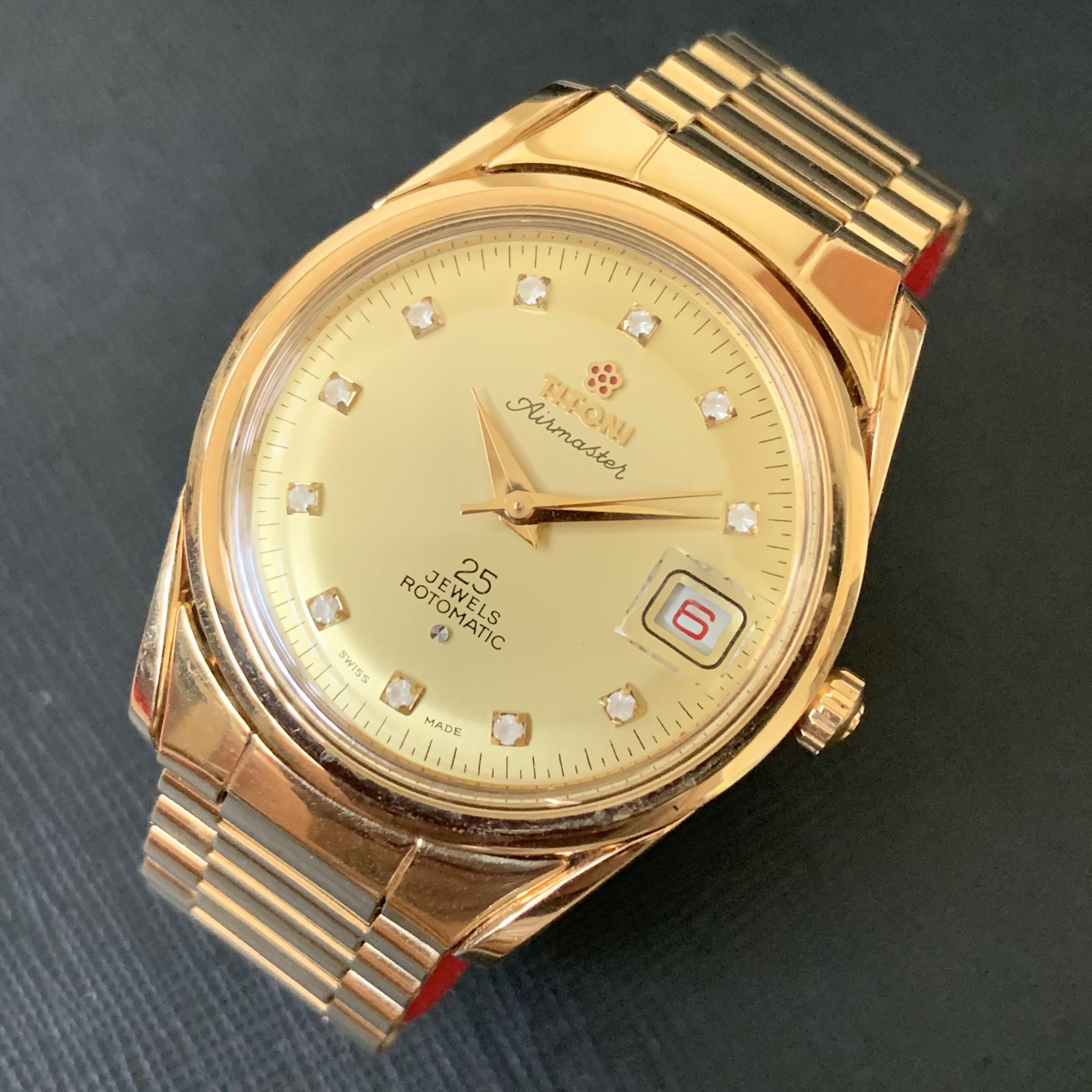 Titoni airmaster 25 jewels rotomatic gold sales