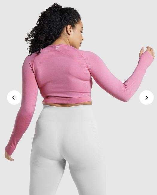 VITAL SEAMLESS LONG SLEEVE CROP TOP, Women's Fashion