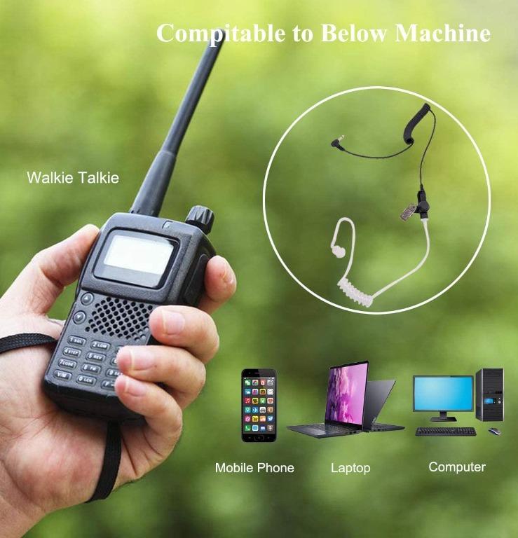 WLFYS WF007 3.5mm Listen Only Law Enforcement Two Way Acoustic Tube ...