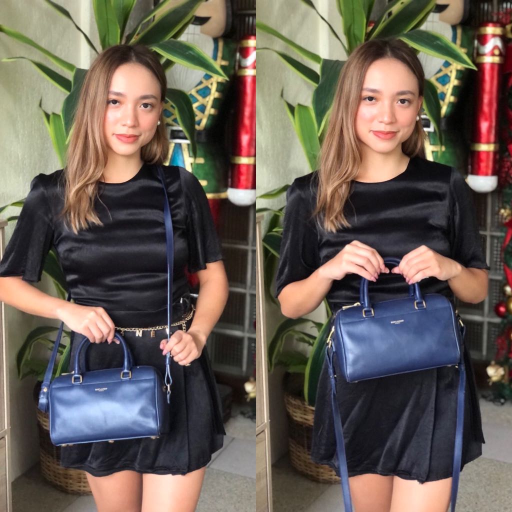 YSL Mini Duffle Navy Blue Bag. Made in Italy., Luxury, Bags & Wallets