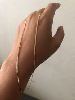 18carat real gold Jade chain