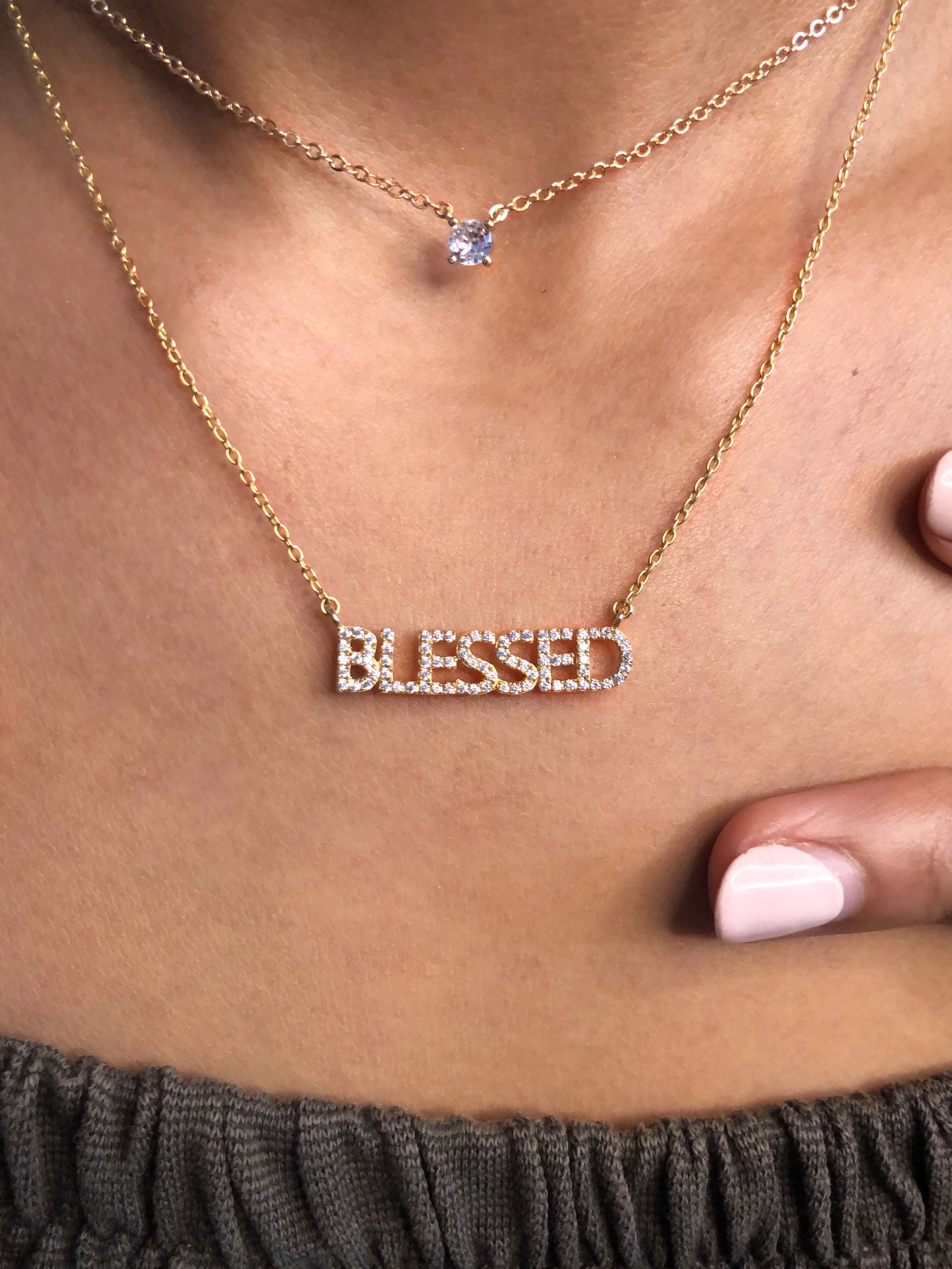 18K Gold Custom Diamond Pave Necklace 