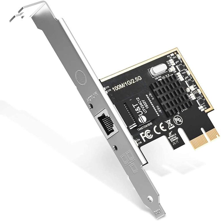 2 5gbase T Pcie Network Adapter With 1 Port 2500 1000 100mbps Pci Express Gigabit Ethernet Card Rj45 Lan Controller Support Windows Server Windows Linux Standard And Low Profile Brackets Included Crumpled Box Computers Tech Parts Accessories