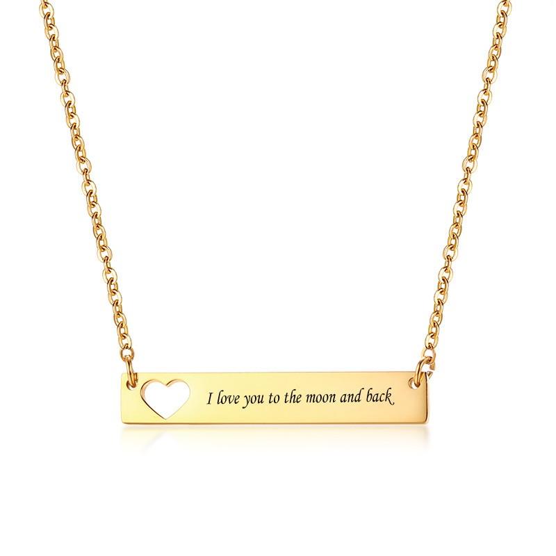 Free courier gold silver heart necklace 3 days mail out love you