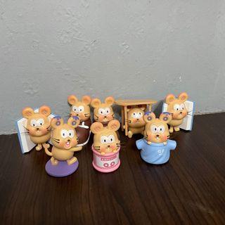 盲盒公仔 老鼠 合售