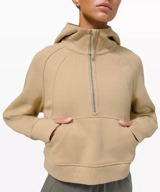 Lululemon Scuba Half Zip Funnel Neck - Medium Forest Gold Zip