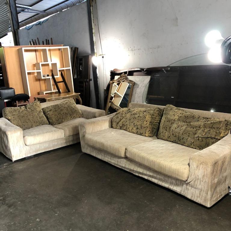 Wide Fabric Sofa 2.5+2 Seater / Sofa Lebar 2+2.5 Tempat Duduk