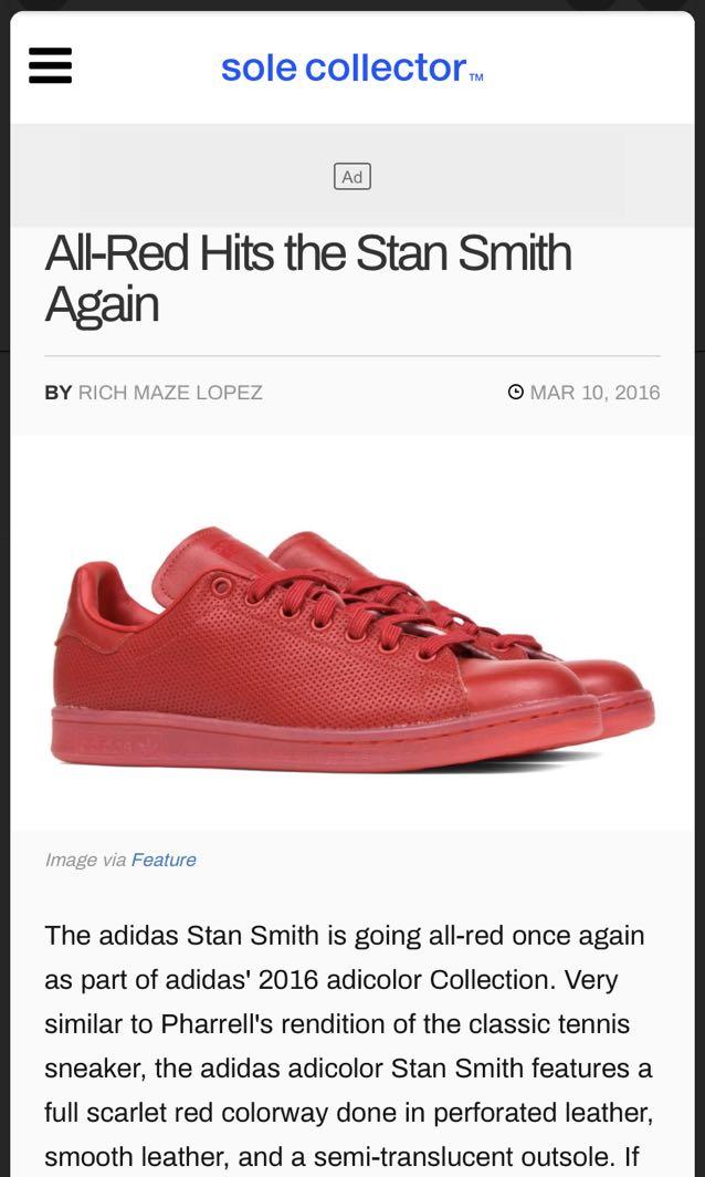 Adidas stan smith red 2016 clearance