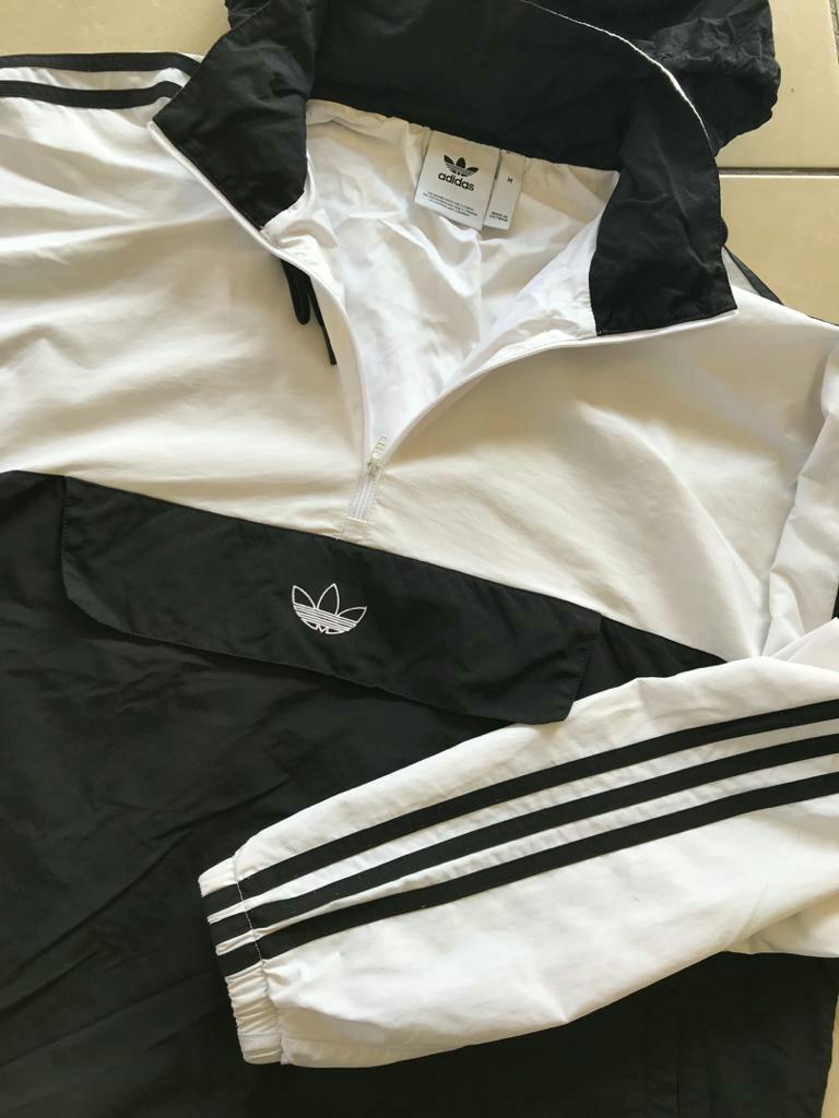 Adidas Trefoil Outline 1 2 Zip Hoodie Windbreaker ED5662 Men s