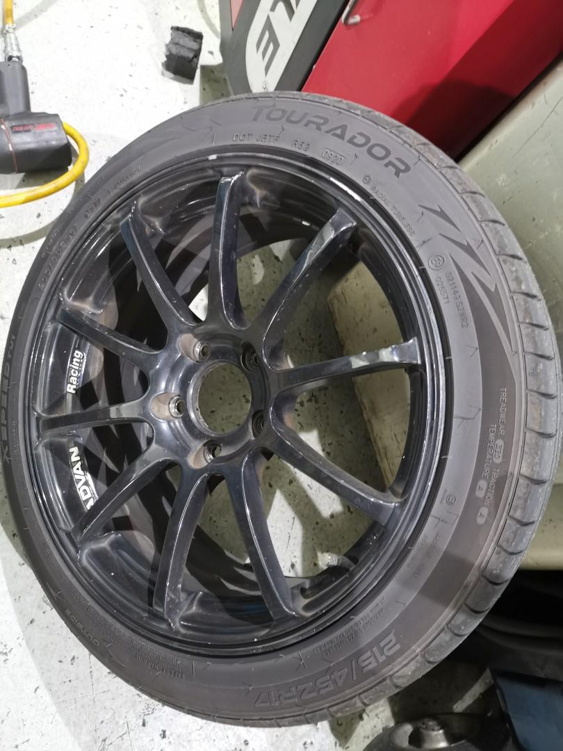 ADVAN Racing RZ II 7.5J-17 4H PCD100 ＋38 NANKANG NS-2R 205