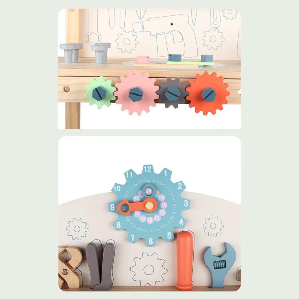 AREA KIDS Wooden Workbench Set for Kids Toy Tool Bench Pretend Play ...