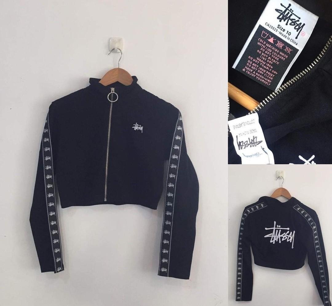 Stussy crop jacket deals