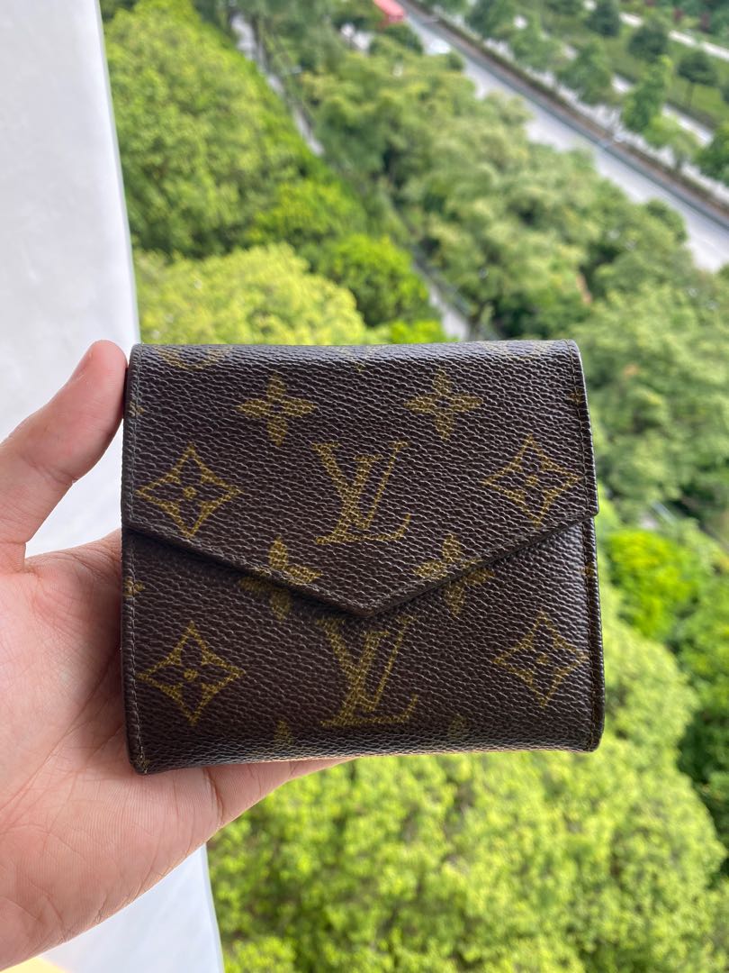 Louis Vuitton Dark Brown Leather Monogram Embossed Bifold Wallet, Luxury,  Bags & Wallets on Carousell