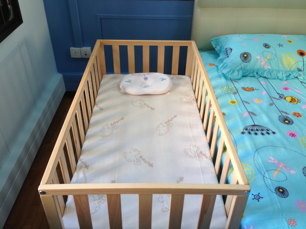 Baby Cot Wooden Mothercare Bumper Included, Babies & Kids, Baby