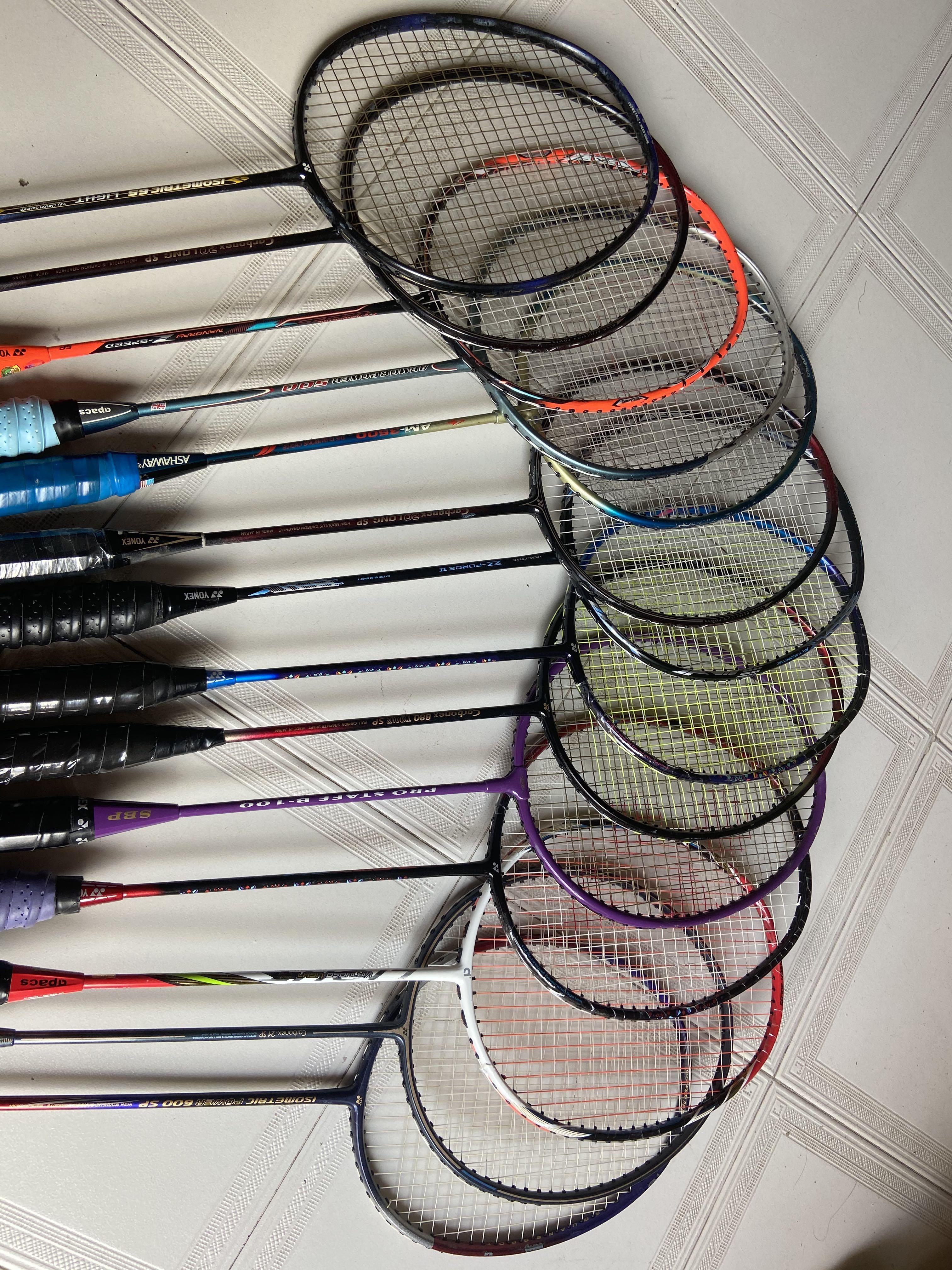 Badminton racket restring 13 to 17, Sports Equipment, Sports & Games, Racket & Ball Sports on