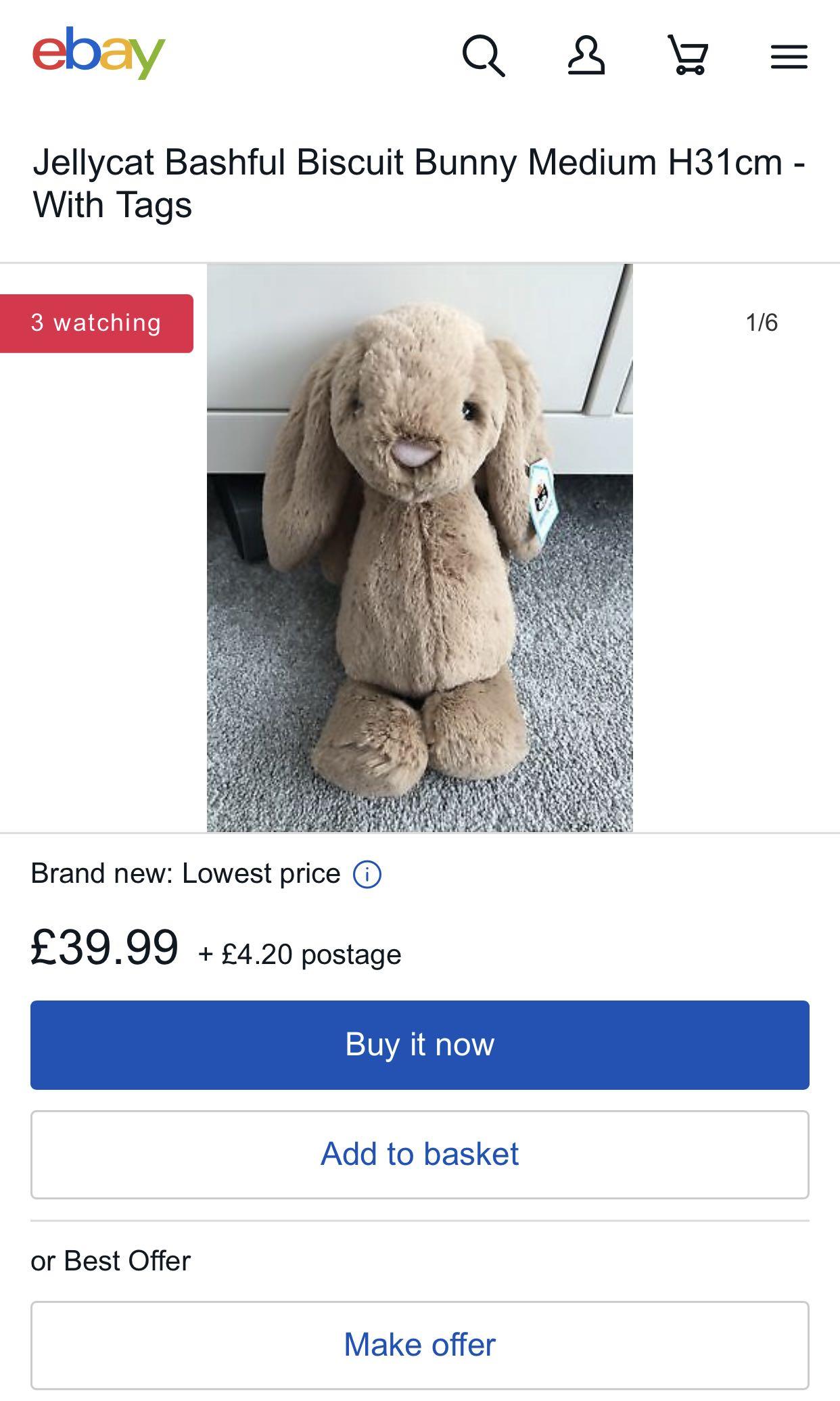 Bashful hotsell biscuit bunny