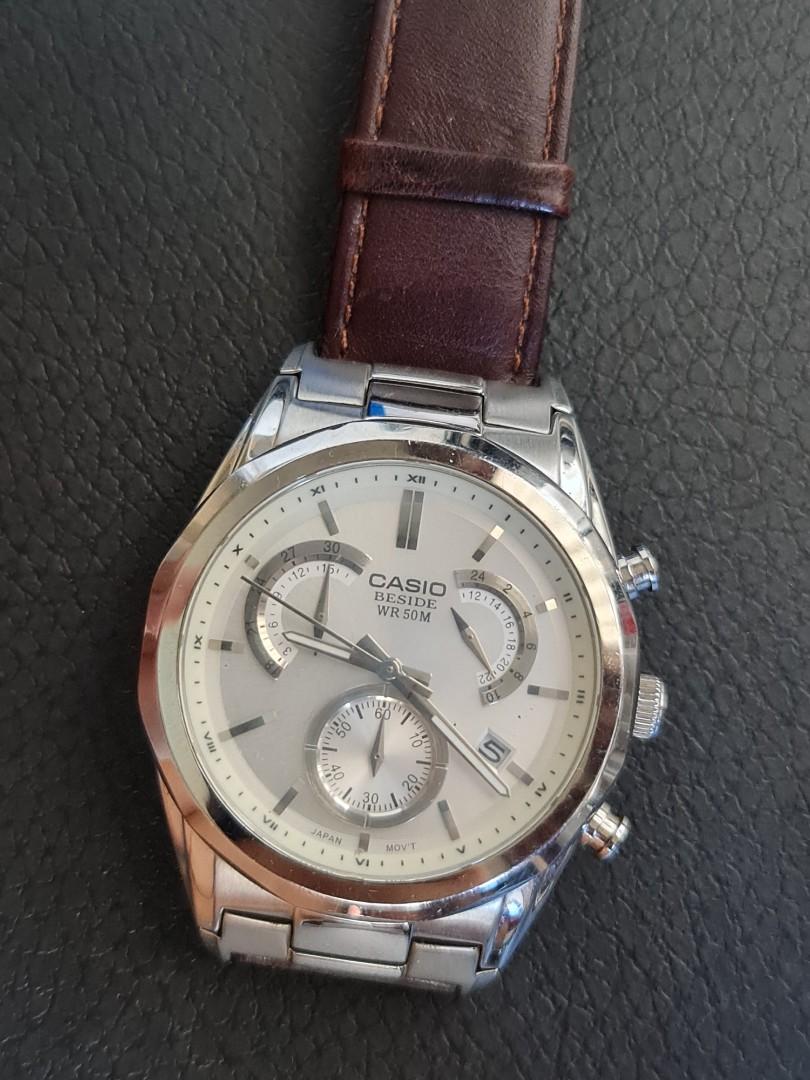 Casio beside chronograph sales wr50m