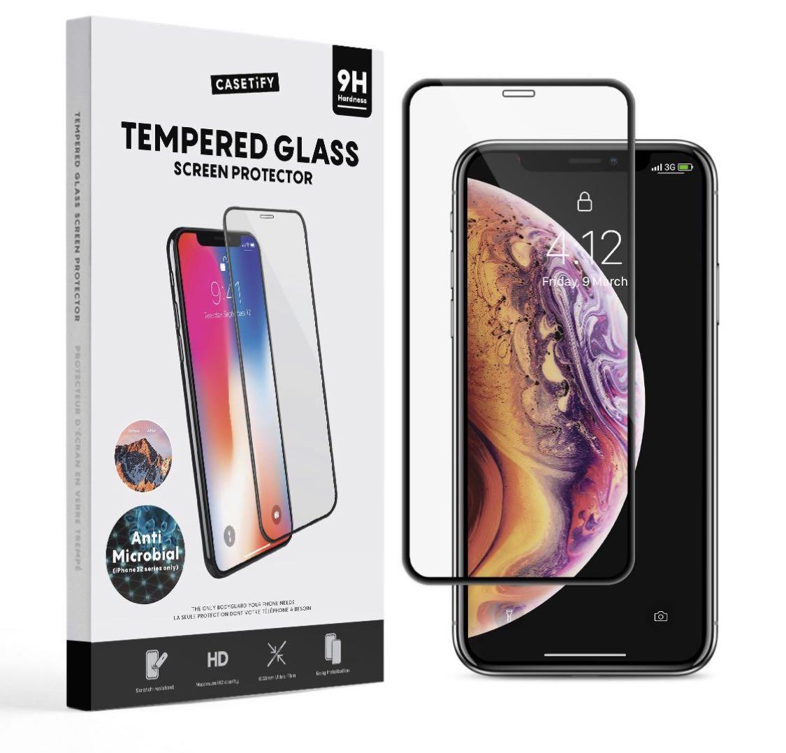 Castify iPhone 13 Pro Max 2.5D full screen Tempered Glass with antibacterial coating, Mobile 