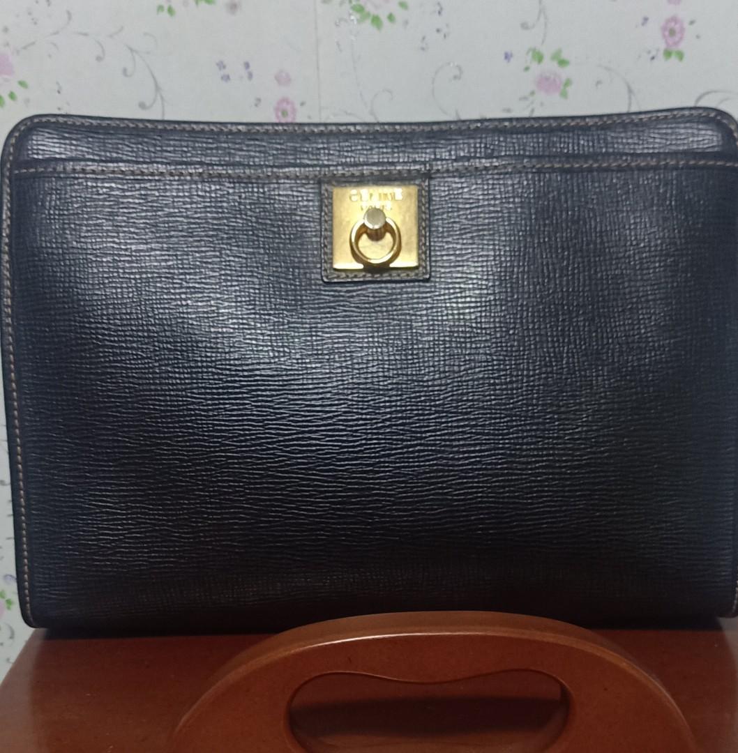 CELINE LEATHER POUCH/CLUTCH (Category: Luxury Bags & Wallets) located in Caloocan City. Submitted by drum_beater (Listing ID 1130477747, Image 1). Description: EUC Measurements W:10.4" x H:7.3"x D:2.4") Open Inside Pocket *see pictures for detailed Condition.