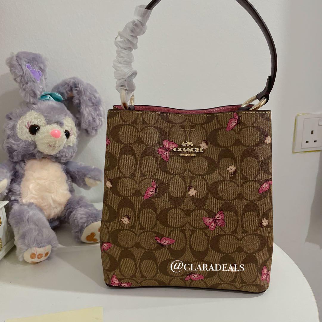 coach butterfly bucket bag