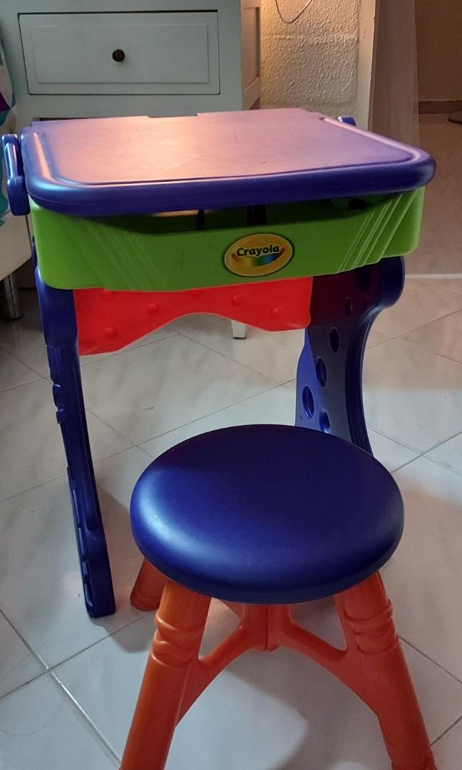 Crayola desk/ table, seat and whiteboard, Babies & Kids, Baby Nursery