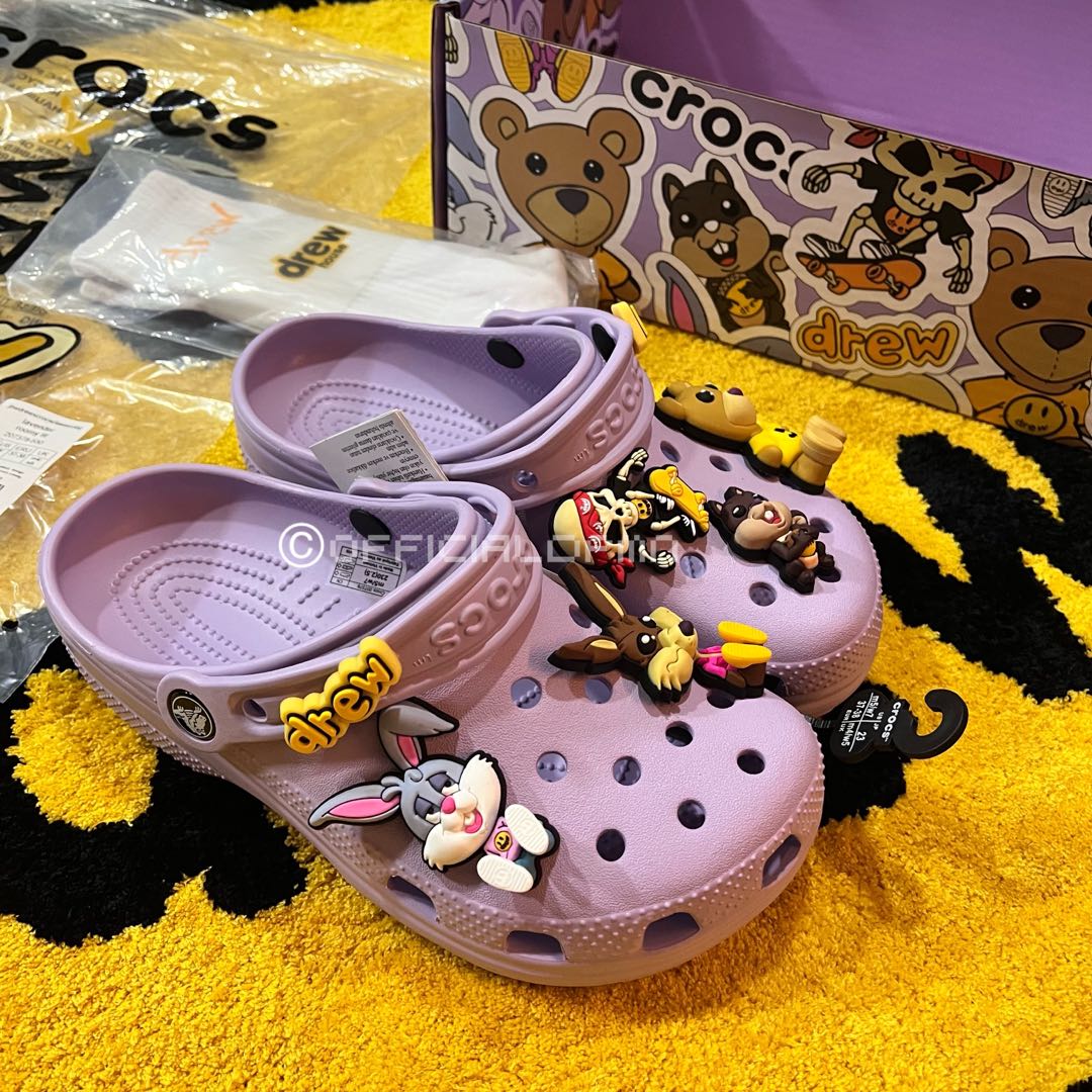 Crocs X Drew House Clogs (Lavender), Men's Fashion, Footwear 