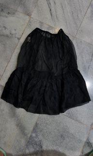 Dalaman (inner skirt)  tulle hitam black