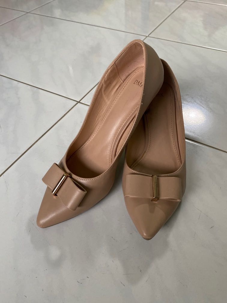 DMK Nude Ribbon Heels, Women's Fashion, Footwear, Heels on Carousell