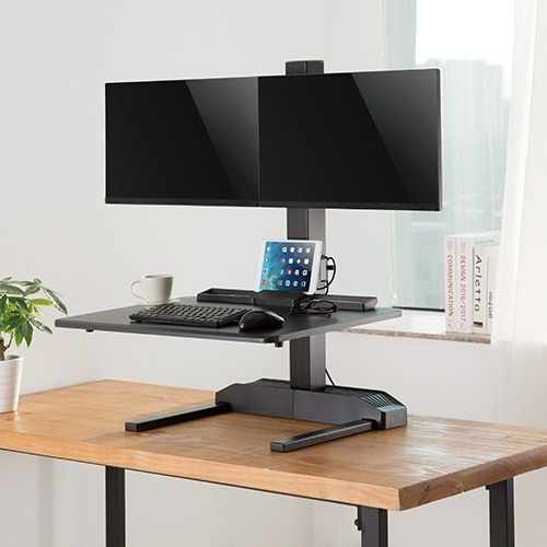 Dual Monitor OfficeHUB/DVS iErgo Electric Standing Desk Converter