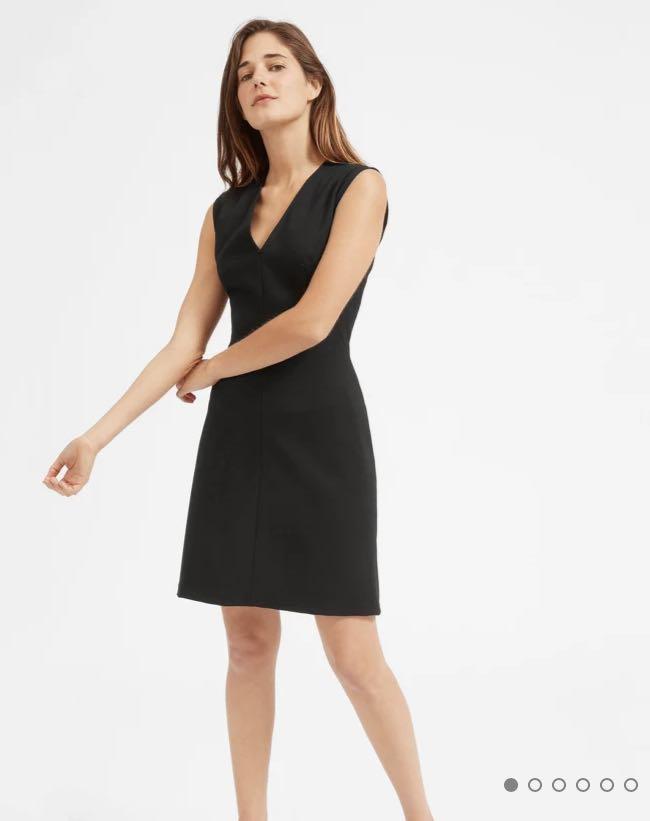 v neck flare dress