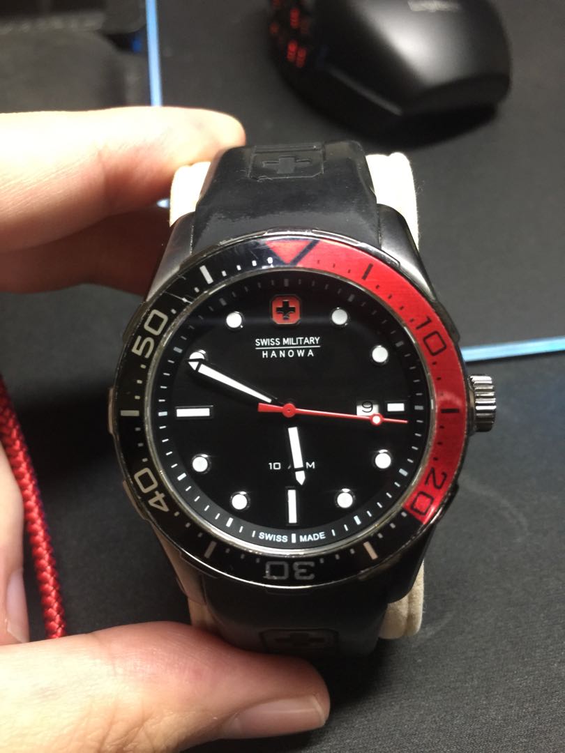 Hanowa swiss army military watch rubber wristwatch Men s Fashion