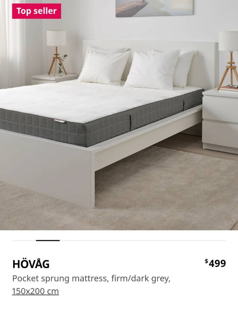 IKEA HOVAG 200*150cm mattress, Furniture & Home Living, Furniture, Bed