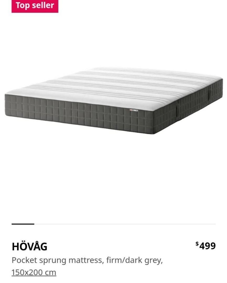 IKEA HOVAG 200*150cm mattress, Furniture & Home Living, Furniture, Bed
