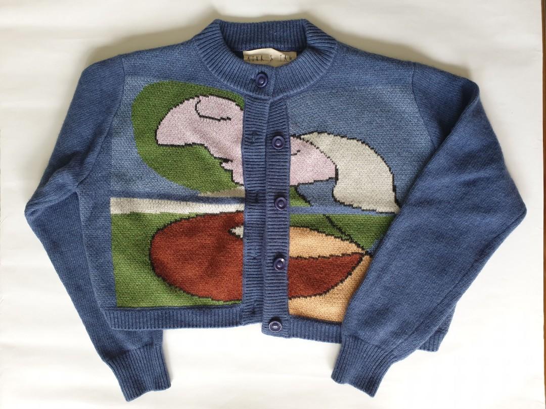Kina \u0026 Tam Pastiche Cardigan Sweater 