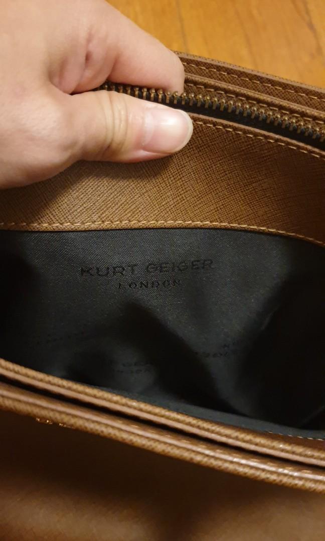 Kurt Geiger brown leather bag, Women's Fashion, Bags & Wallets, Tote ...